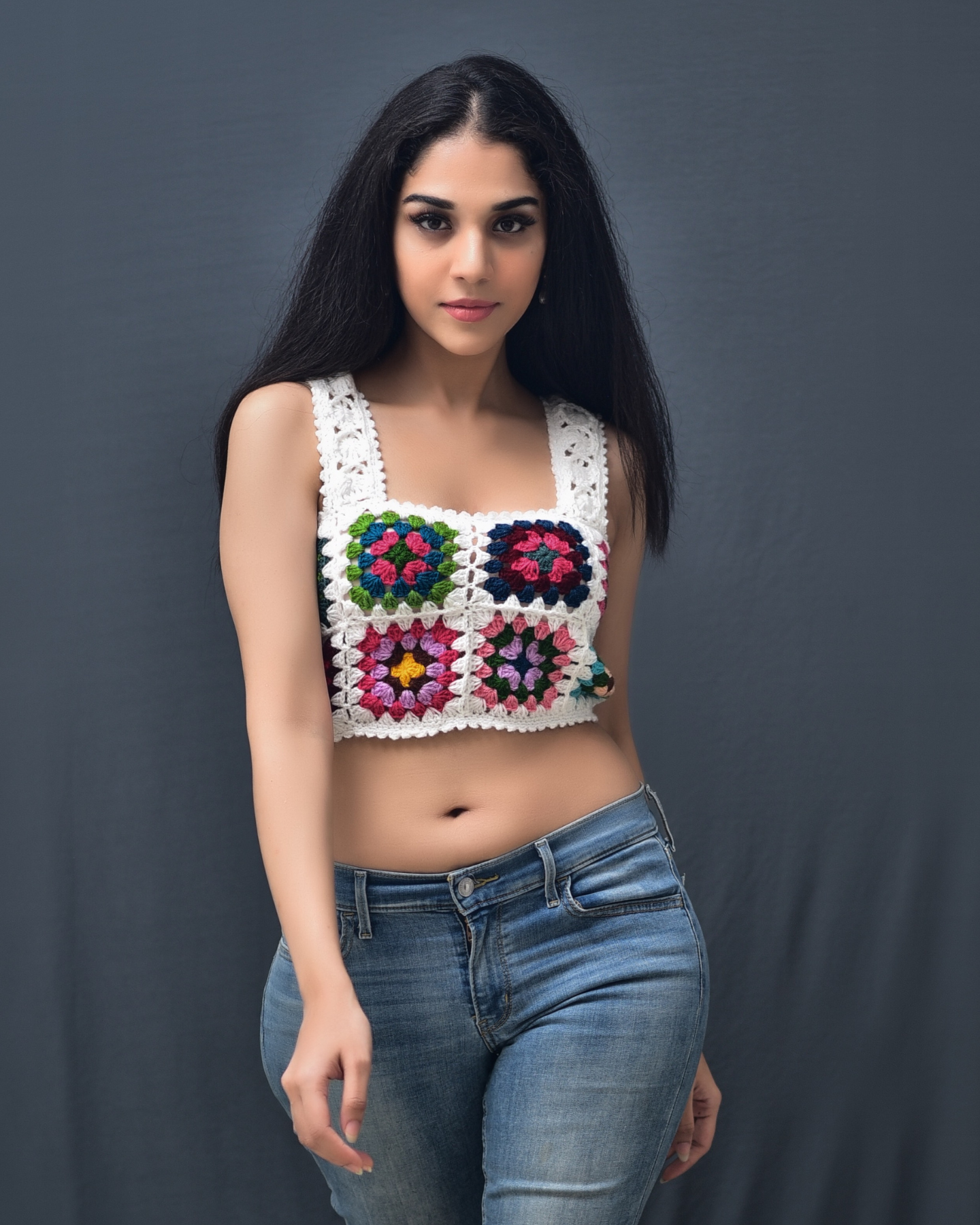Crochet knit top