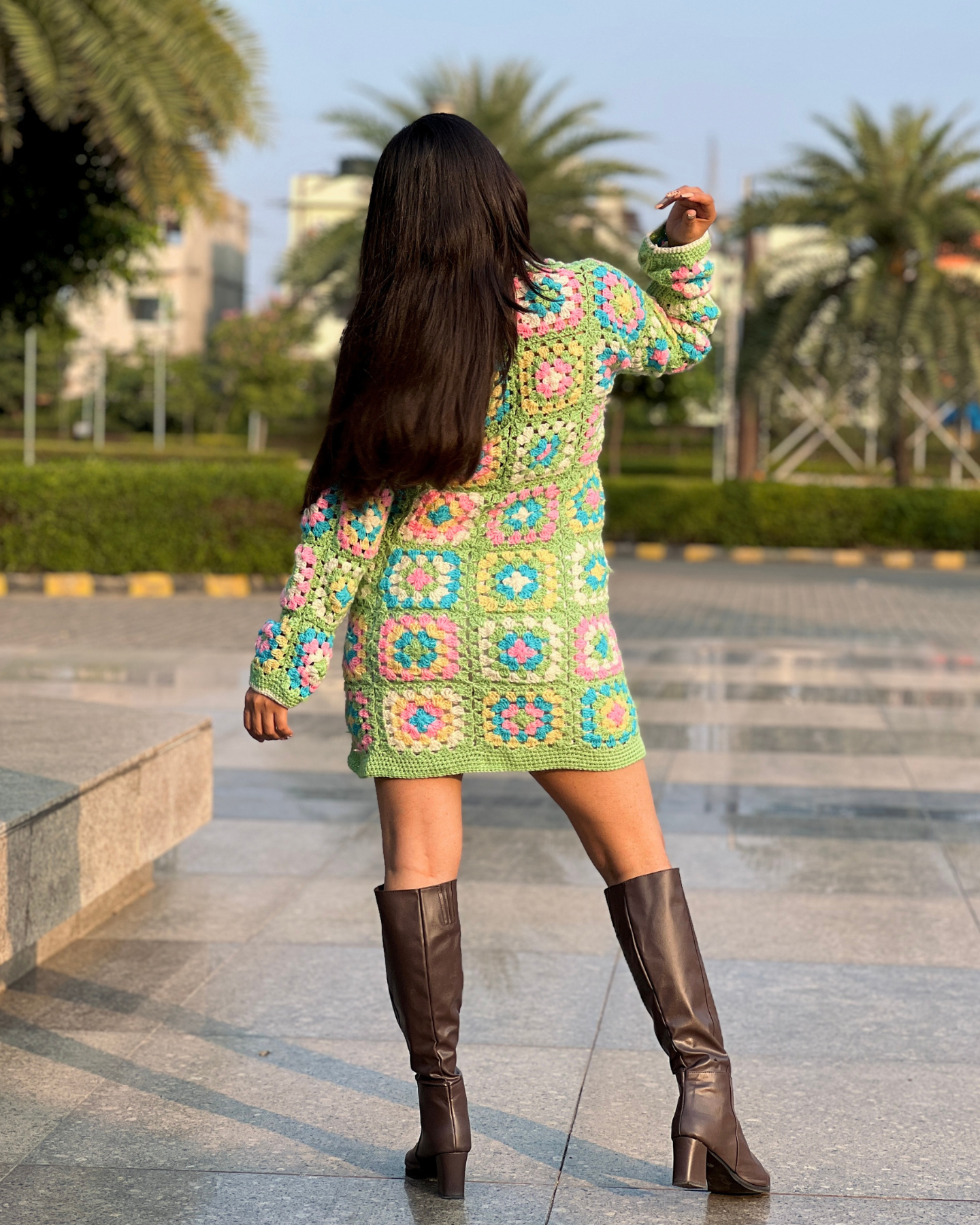 Granny square dress